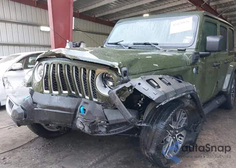 2023 Jeep Wrangler 4Xe Sahara 4X4 из США, поврежденный, VIN 1C4JJXP61PW683614
